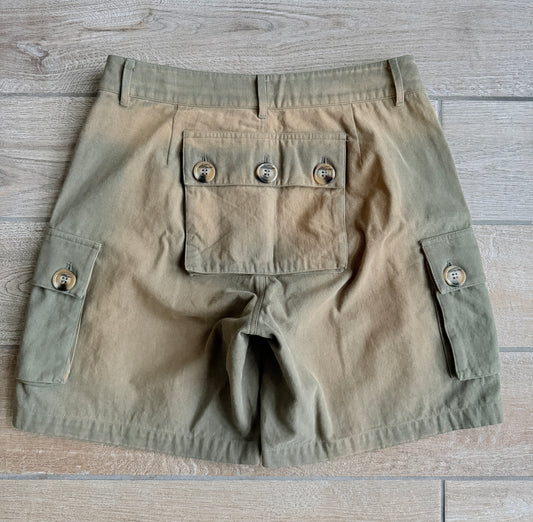 Womens Olive Green Monkey Cargo Short