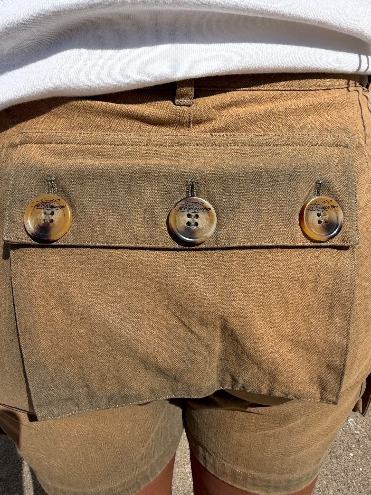 Womens Olive Green Monkey Cargo Short