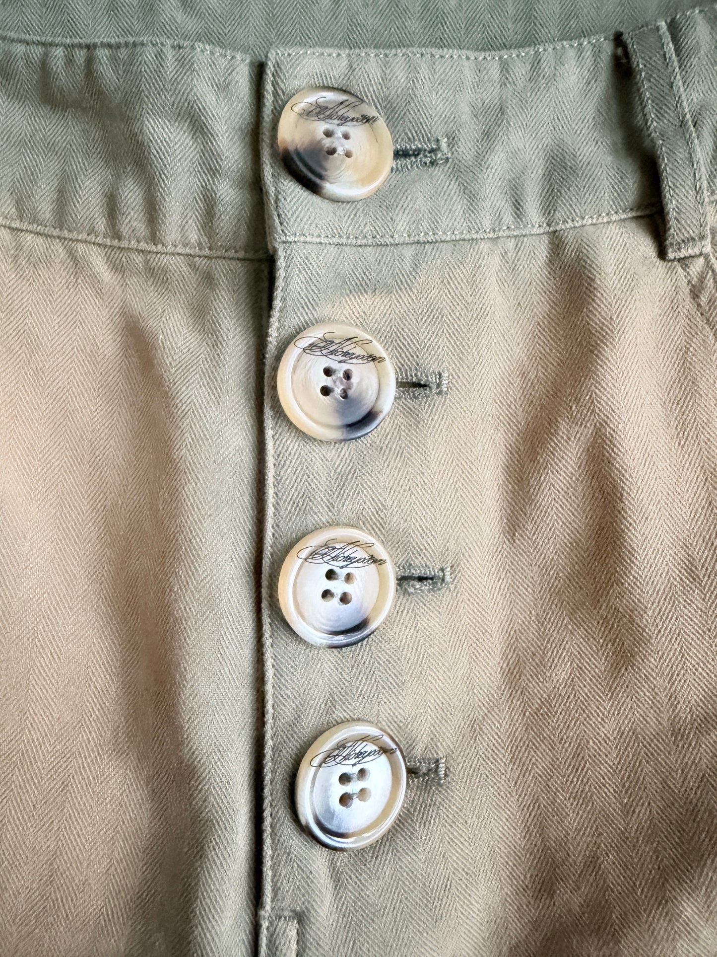 Womens Olive Green Monkey Cargo Short