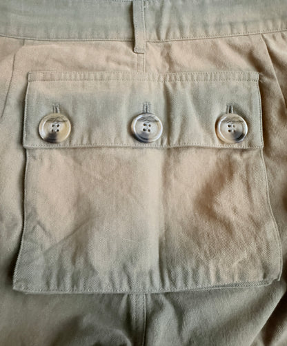 Womens Olive Green Monkey Cargo Short